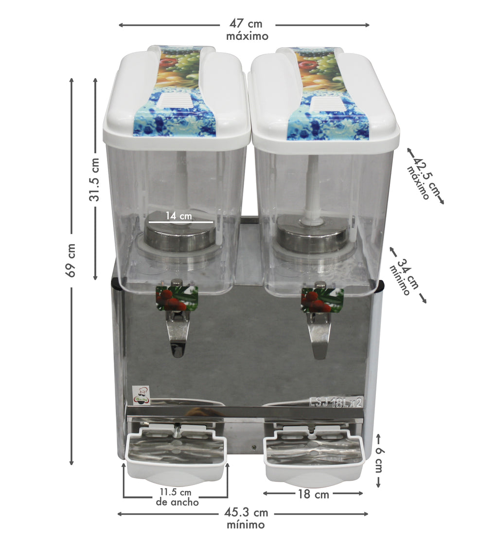 Dispensador Enfriador Aguas Doble 18L C/U | Envío Gratis