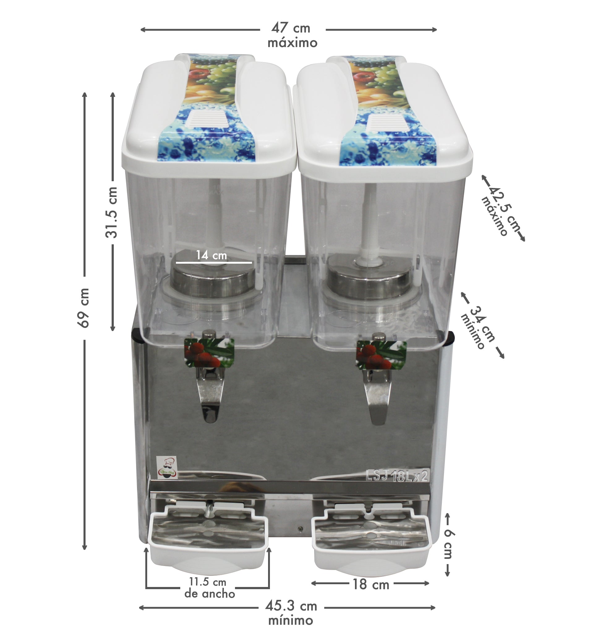 Dispensador Enfriador Aguas Doble 18L C/U | Envío Gratis