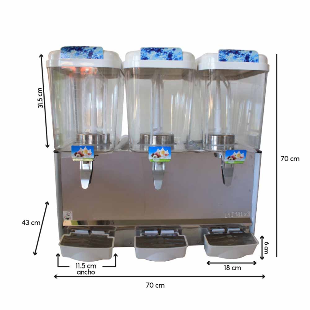 Dispensador Enfriador Aguas Triple 18L C/U Envío Gratis