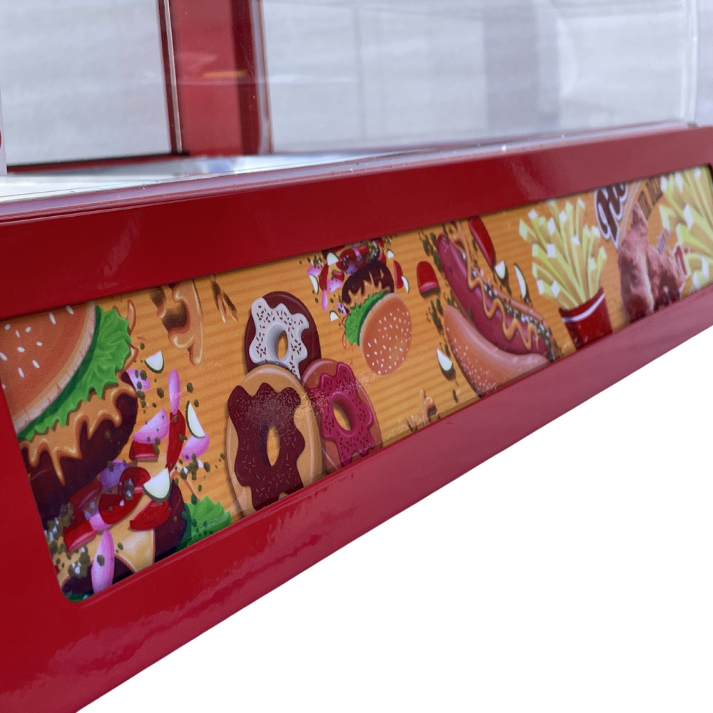Vitrina Conservador Caliente Curva Grande Mostrador